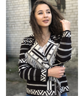 Жакет-кардиган *NITA* мод. 657 двухстороний *карпатка принт*