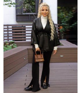 ЖИЛЕТ-ЖАКЕТ ДП *AndreStyle* мод. 10389 Деми эко-кожа