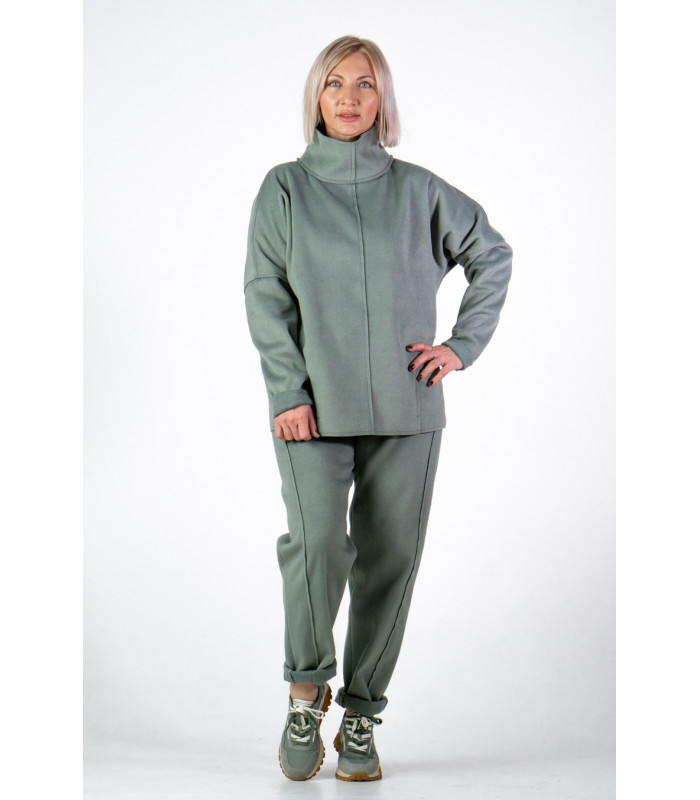 ОКСАНА-3 костюм шерсть *NITA* мод.F-900-901 Худи - Жакет - Штаны теплый трикотаж