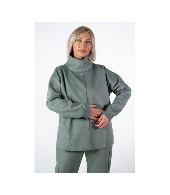 ОКСАНА-3 костюм шерсть *NITA* мод.F-900-901 Худи - Жакет - Штаны теплый трикотаж