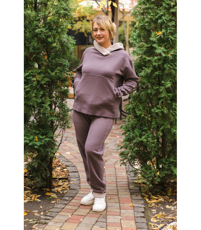 ЮЛИЯ костюм спортивный *NITA* мод.  F-345 флис  двустороний Худи - Штаны ПРОДАНО