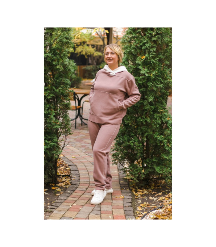 ЮЛИЯ костюм спортивный *NITA* мод.  F-345 флис  двустороний Худи - Штаны ПРОДАНО
