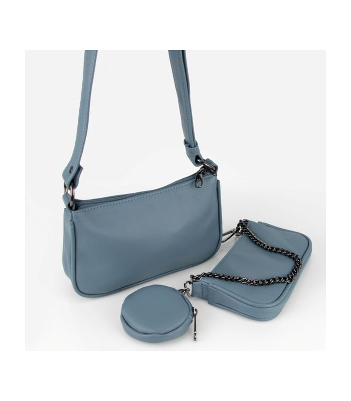 Бренд *MIS* Сумка мини  мод. 36050  - 4 тона  Капучино-Синяя-Черная-Зеленая