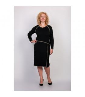 Платье кант *NITA* мод.  Л-605 черное с люрексом