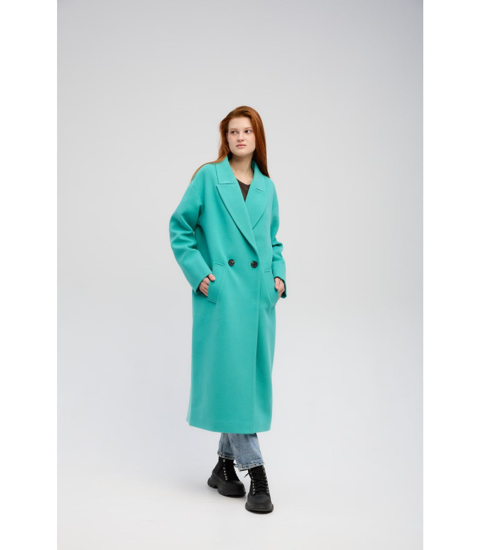 КИМ пальто  *CHIUAS* Деми  длиное кашемир мята