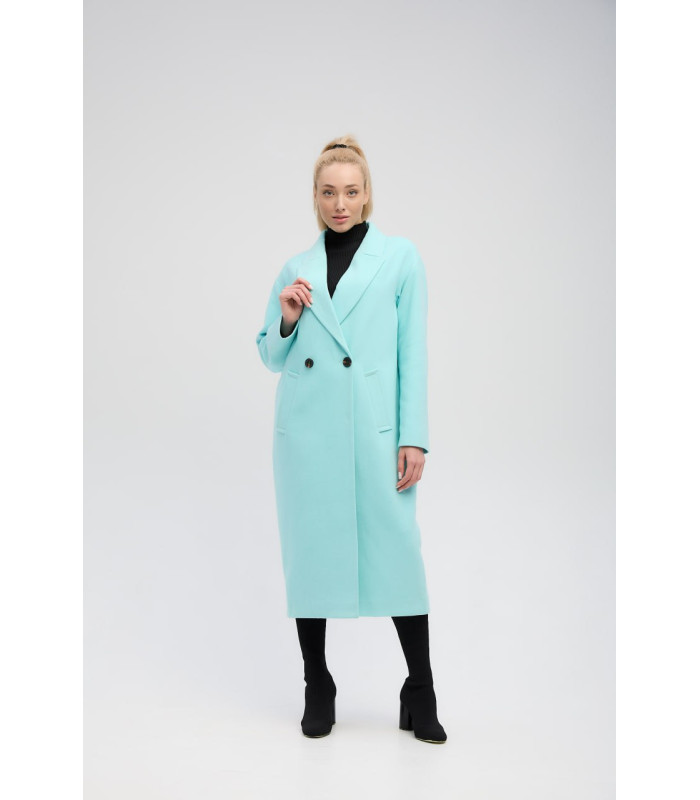КИМ пальто  *CHIUAS* Деми  длиное кашемир  ментол
