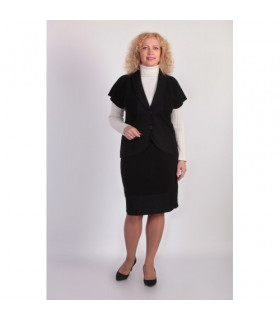 ЮБКА вареная шерсть *Nita* мод. Л 655 Деми-Зима *** чёрная ПРОДАНО