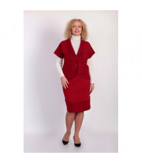 ЮБКА вареная шерсть *Nita* мод. Л 655 Деми-Зима*** красная