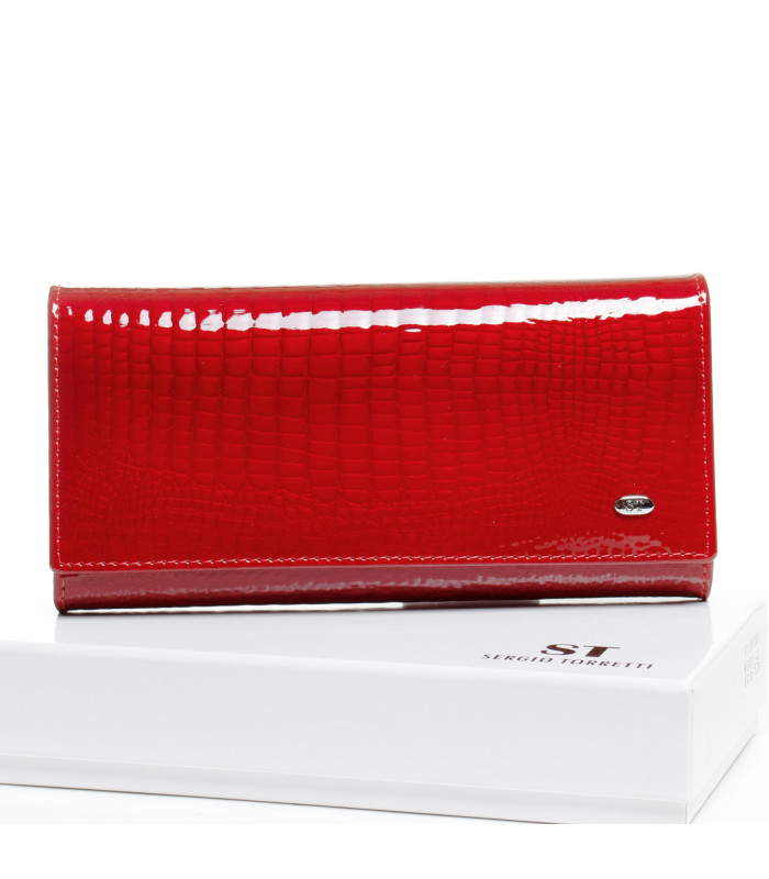 Кошелек LR Женский кожа-лак SERGIO TORRETTI W501-2 red 3917