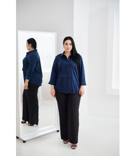 Рубашка-туника Бренд  *Berd Toni* мод. 78119/1 Деми т.синий ПРОДАНО