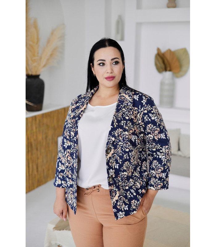 ЖАКЕТ  *лето*  *Berd Toni* мод. 17812/1 рисунок синий Лето ПРОДАНО