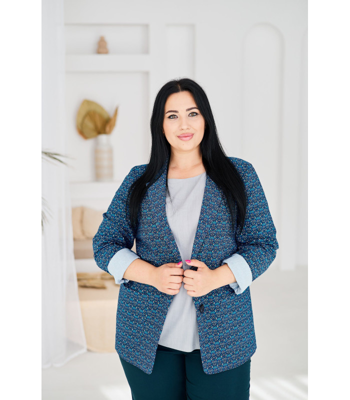 ЖАКЕТ  *лето*  *Berd Toni* мод. 17788/3 Лето рисунок синий