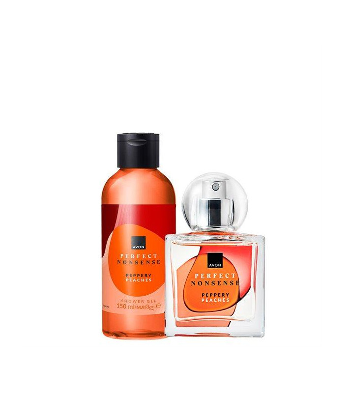 AVON  НАБОР Парфюмерная вода 50 мл. - Гель  для душа 150 мл. Perfect Nonsense Peppery Peaches