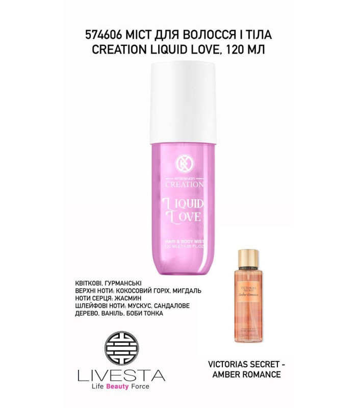 *LIVESTA* Мост для волос и тела CREATION Liquid Love, 120 мл