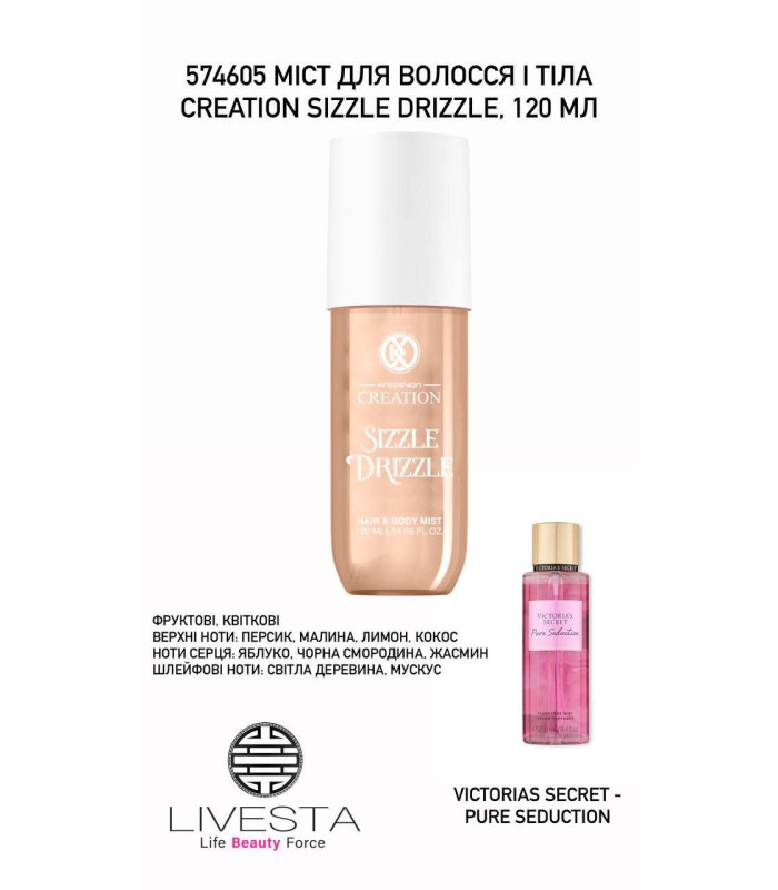 *LIVESTA* Мост для волос и тела CREATION Shizzle Dizzle, 120 мл