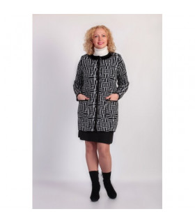 МЕХО кардиган *NITA* мод.  Л-693  джерси черное ПРОДАНО