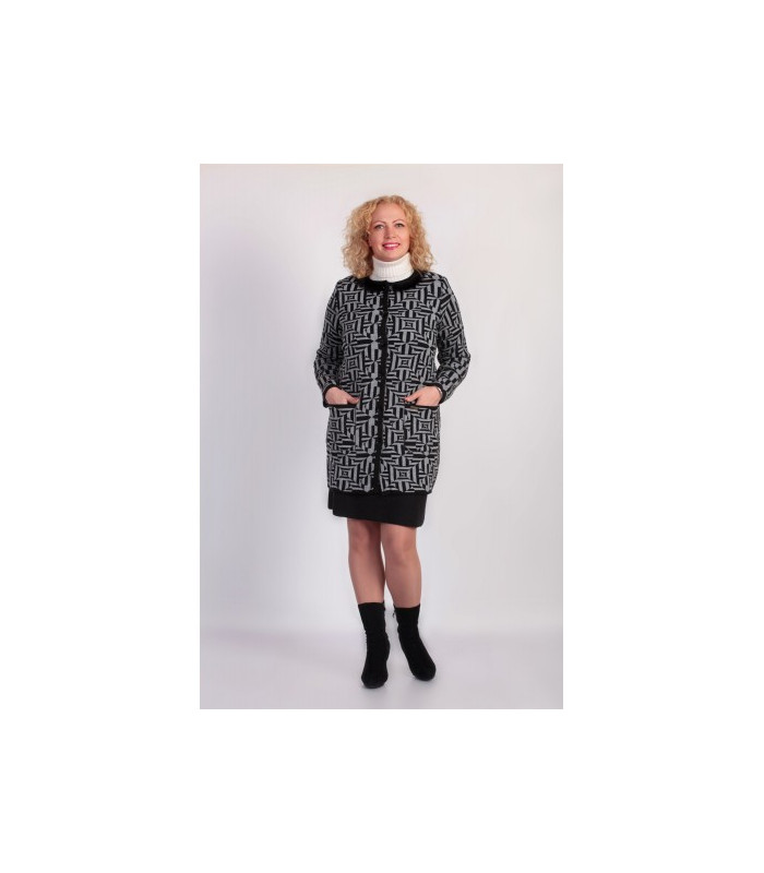 МЕХО кардиган *NITA* мод.  Л-693  джерси черное ПРОДАНО