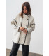 ПАЛЬТО *LESIA* двубортное молочного цвета Деми