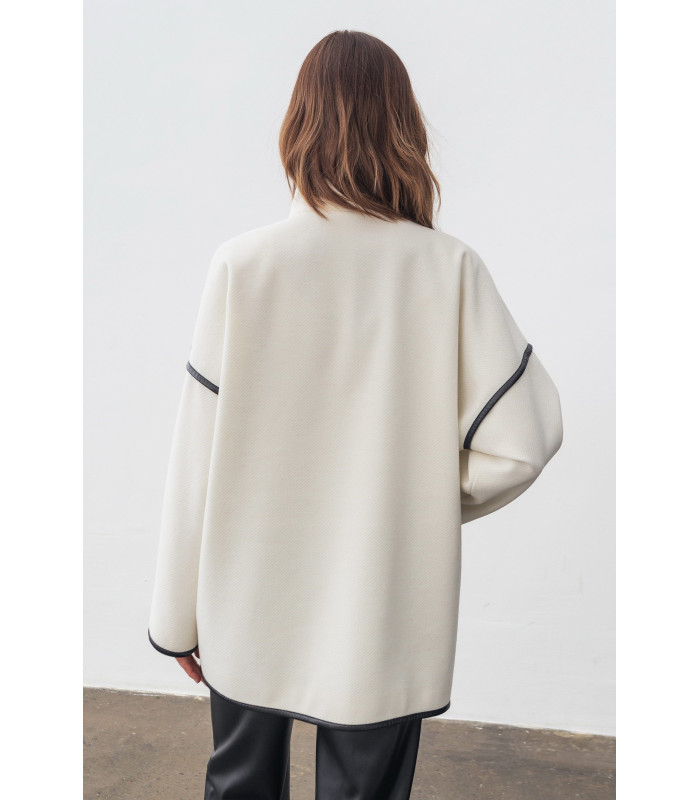 ПАЛЬТО *LESIA* двубортное молочного цвета Деми