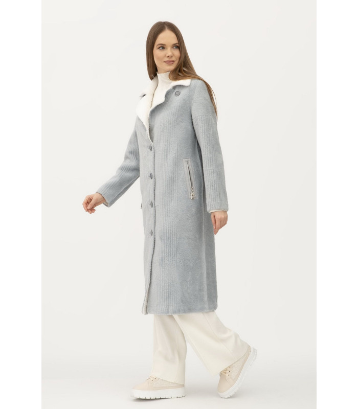 Двухстороннее пальто однобортное голубого цвета *LESIA*  арт. 24107300 Деми