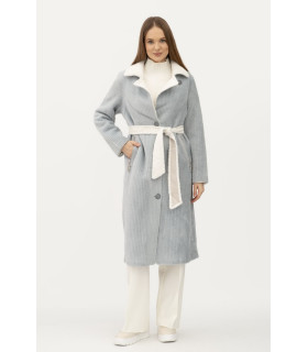Двухстороннее пальто однобортное голубого цвета *LESIA*  арт. 24107300 Деми