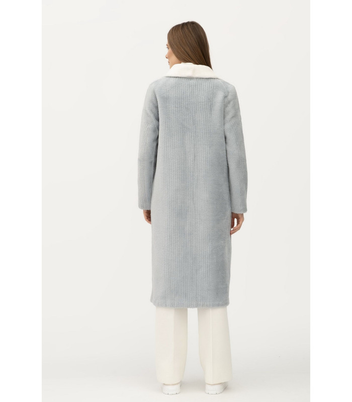 Двухстороннее пальто однобортное голубого цвета *LESIA*  арт. 24107300 Деми