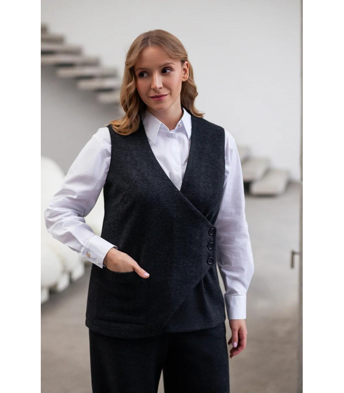 Жилет  костюмная ткань *Nita* модель N-1500 Деми-Зима*** п/ш