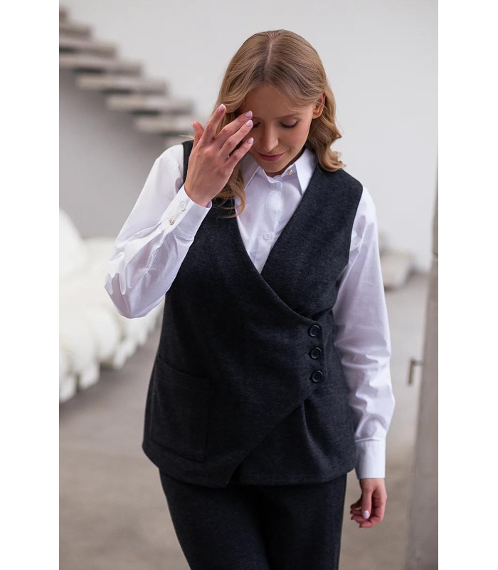 Жилет  костюмная ткань *Nita* модель N-1500 Деми-Зима*** п/ш