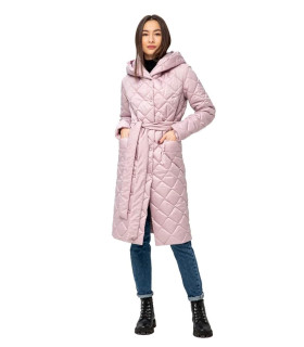 КАРИНА *Berd Toni*  мод.17355 пальто стеганое розовое Деми ПРОДАНО