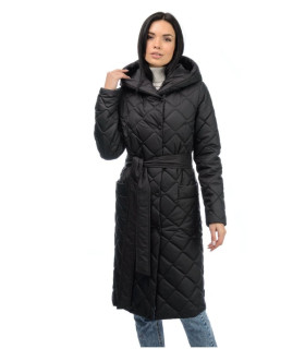 КАРИНА *Berd Toni*  мод.17355 пальто стеганое черное Деми