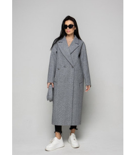 КИМ пальто *CHIUAS* Деми длиное кашемир ЁЛОЧКА