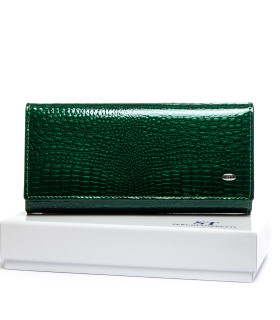 Кошелек LR Женский кожа-лак SERGIO TORRETTI W1-V dark-green