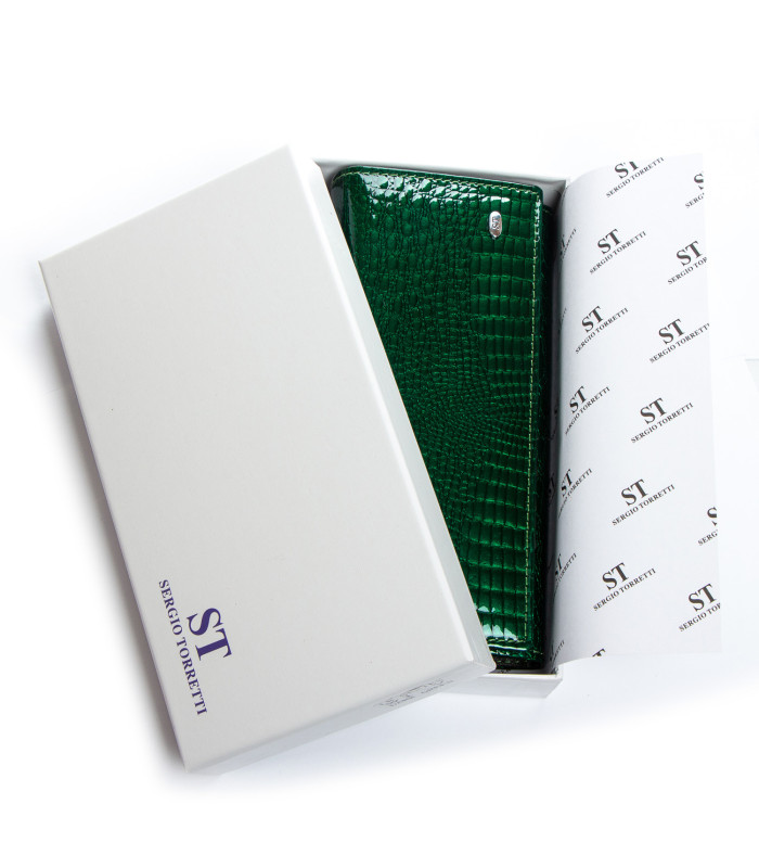 Кошелек LR Женский кожа-лак SERGIO TORRETTI W1-V dark-green