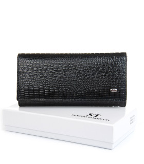 Кошелек LR Женский кожа-лак SERGIO TORRETTI FEW501-2 black