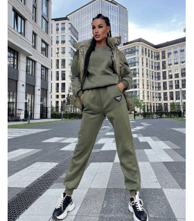 ТРИО к-т  *Berd Toni* мод. 6437 Деми Жилет-Штаны-Кофта трикотаж  флис