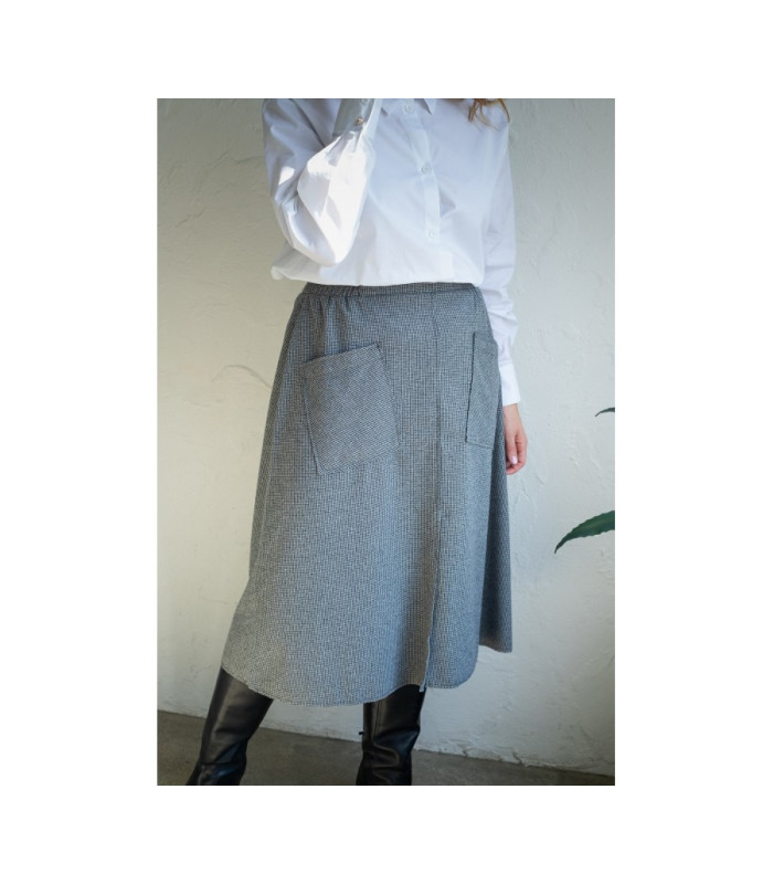 СПІДНИЦЯ діагональ  *Nita* мод. N-1302 Демі** джерсі