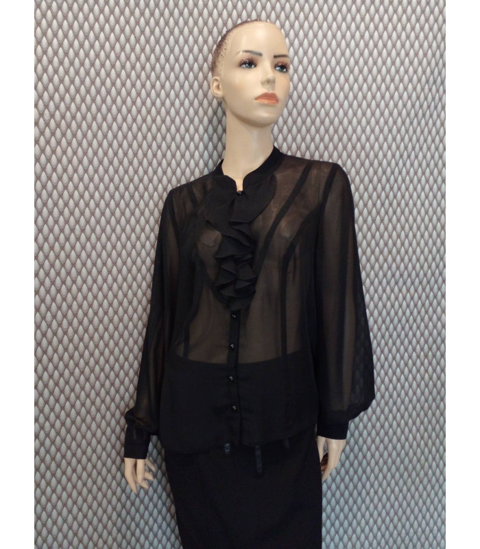 БЛУЗКА черна*Petro Soroka*   МС-0983-01 Деми женева