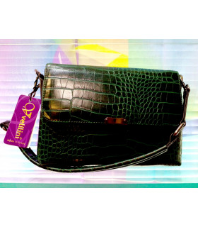 СУМКА ЖЕНСКАЯ МОД. 1010 ТОН БОРДО / ЗЕЛЕНАЯ  производство Турция