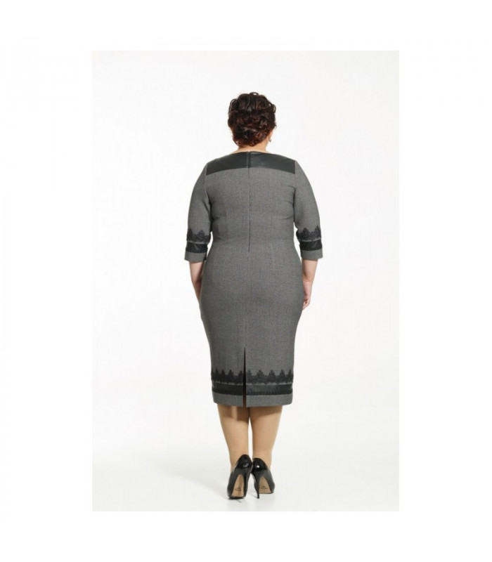 РИАННА  платье  *Petro Soroka* мод. КС 2423-14 Деми Наряд кружево-кожа ПРОДАНО