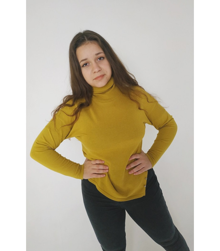 Джемпер-гольф *NITA*  мод. Л 811/1 джерси горчица