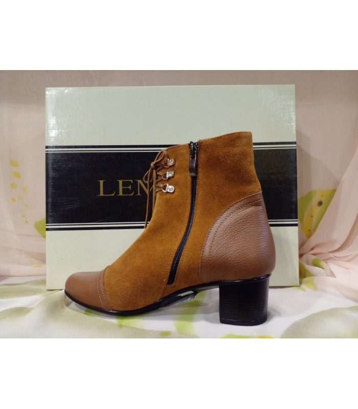 Обувь женская *LEMARCO* мод. 313 Деми замш ботинки Рыжие