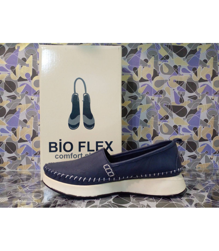 Обувь женская  *BIO FLEX* мод. 26601 гладкие т.синий тон