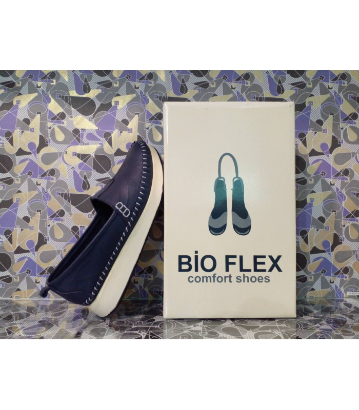 Обувь женская  *BIO FLEX* мод. 26601 гладкие т.синий тон