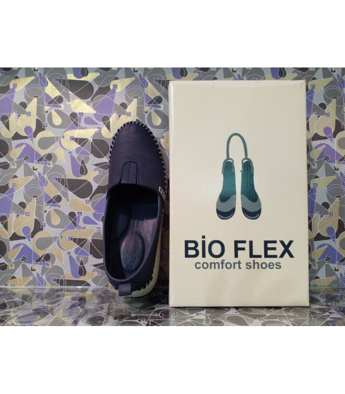 Обувь женская  *BIO FLEX* мод. 26601 гладкие т.синий тон