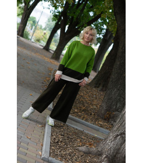 ДЖЕМПЕР трио   *Nita * мод. Л-896 Деми джерси вязка