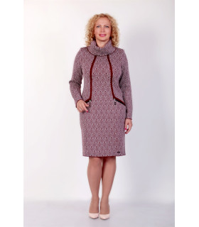КЛОНДИН платье * Nita * мод. Л-736 Деми п/ш бордо/серый тоном.