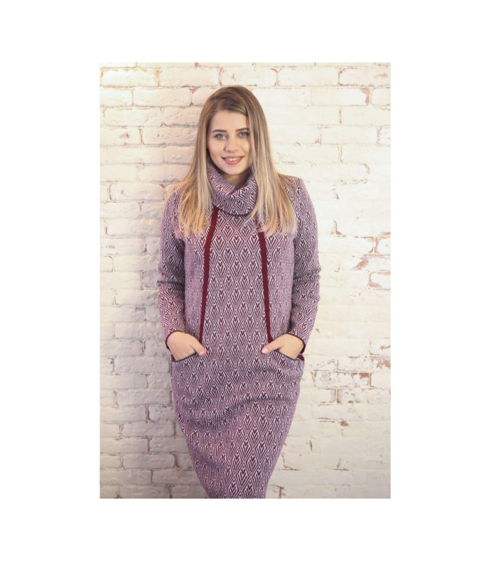 КЛОНДИН платье * Nita * мод. Л-736 Деми п/ш бордо/серый тоном.