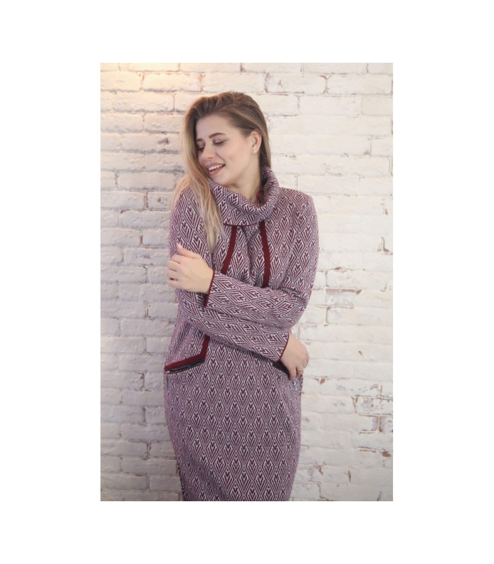 КЛОНДИН платье * Nita * мод. Л-736 Деми п/ш бордо/серый тоном.