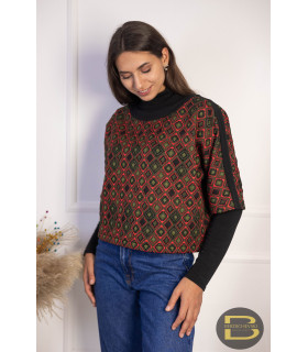 СВИТЕР  Бренд *Berd Toni* мод. 17616/1 Деми принт ромбы