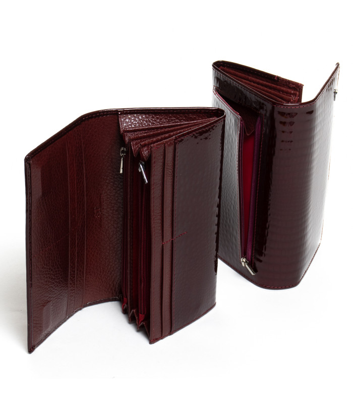 Кошелек LR Женский кожа-лак SERGIO TORRETTI W501-2 bordo